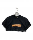 COMME des GARCONSコムデギャルソン）の古着「チロリアンテープ貼り付けショートTシャツ」｜ブラック