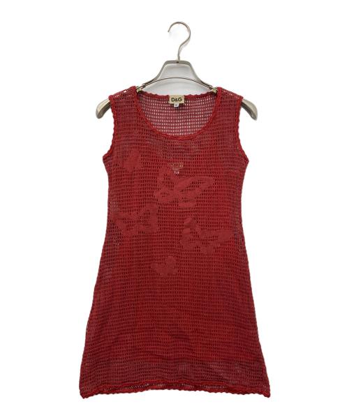DOLCE & GABBANA（ドルチェ＆ガッバーナ）DOLCE & GABBANA (ドルチェ＆ガッバーナ) チュニック レッド サイズ:24/38の古着・服飾アイテム