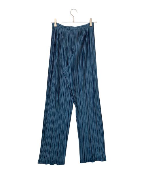 ISSEY MIYAKE（イッセイミヤケ）ISSEY MIYAKE (イッセイミヤケ) プリーツパンツ ブルー サイズ:Lの古着・服飾アイテム