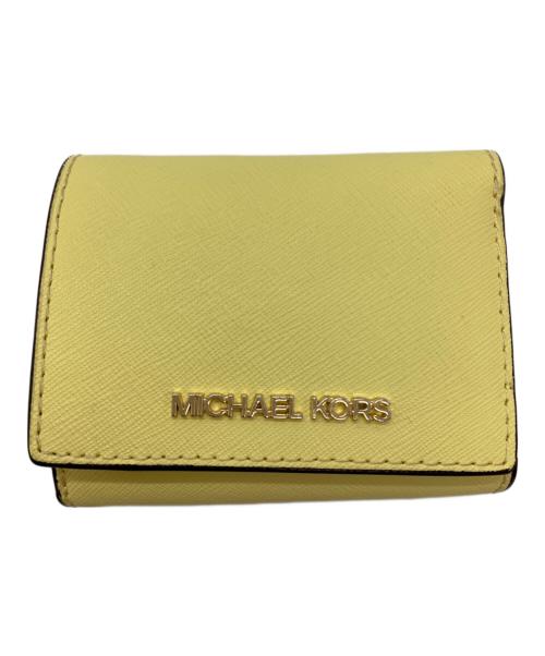 MICHAEL KORS（マイケルコース）MICHAEL KORS (マイケルコース) 3つ折り財布 イエローの古着・服飾アイテム