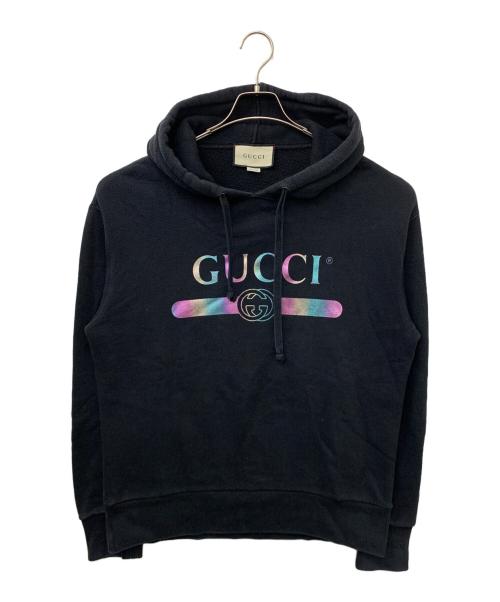GUCCI（グッチ）GUCCI (グッチ) プルオーバーパーカー ブラック サイズ:Sの古着・服飾アイテム