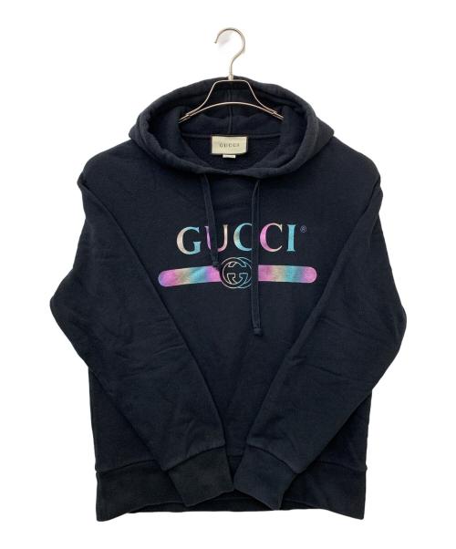 GUCCI（グッチ）GUCCI (グッチ) プルオーバーパーカー ブラック サイズ:Sの古着・服飾アイテム