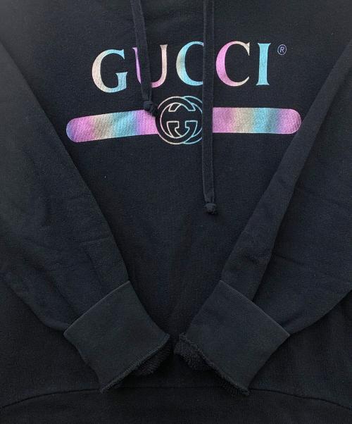 GUCCI（グッチ）GUCCI (グッチ) プルオーバーパーカー ブラック サイズ:Sの古着・服飾アイテム