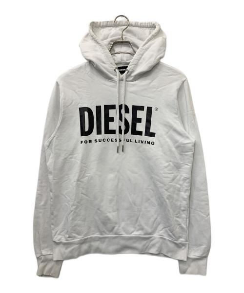 DIESEL（ディーゼル）DIESEL (ディーゼル) プルオーバーパーカー ホワイト サイズ:Lの古着・服飾アイテム