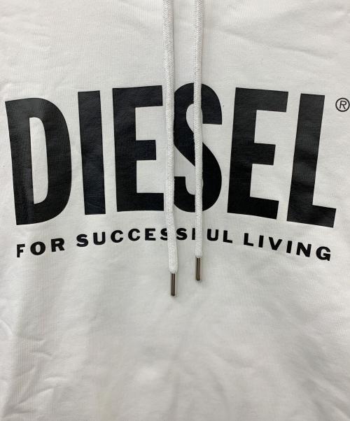 DIESEL（ディーゼル）DIESEL (ディーゼル) プルオーバーパーカー ホワイト サイズ:Lの古着・服飾アイテム