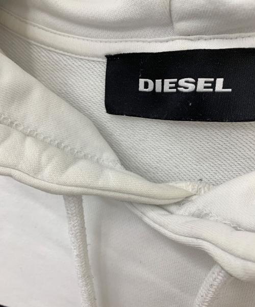 DIESEL（ディーゼル）DIESEL (ディーゼル) プルオーバーパーカー ホワイト サイズ:Lの古着・服飾アイテム