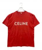 CELINEセリーヌ）の古着「ルーズロゴTシャツ」｜レッド