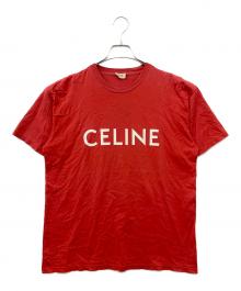 CELINE（セリーヌ）の古着「ルーズロゴTシャツ」｜レッド