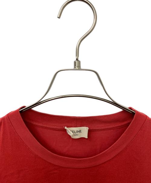 CELINE（セリーヌ）CELINE (セリーヌ) ルーズロゴTシャツ レッド サイズ:Sの古着・服飾アイテム