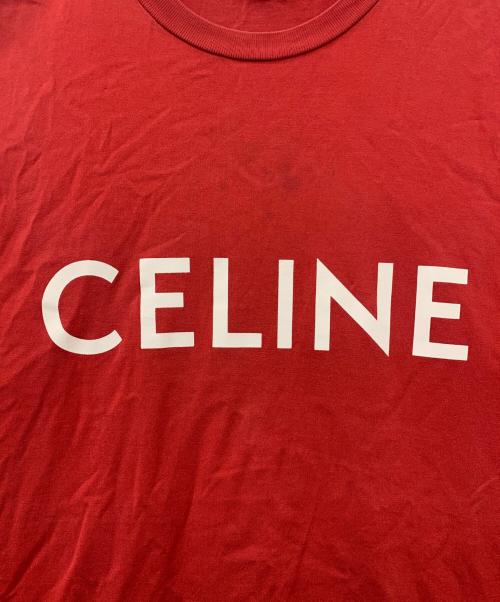 CELINE（セリーヌ）CELINE (セリーヌ) ルーズロゴTシャツ レッド サイズ:Sの古着・服飾アイテム