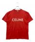 CELINE（セリーヌ）の古着「ルーズロゴTシャツ」｜レッド
