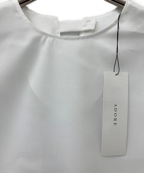 ADORE（アドーア）ADORE (アドーア) ドライポプリンブラウス ホワイト サイズ:38の古着・服飾アイテム
