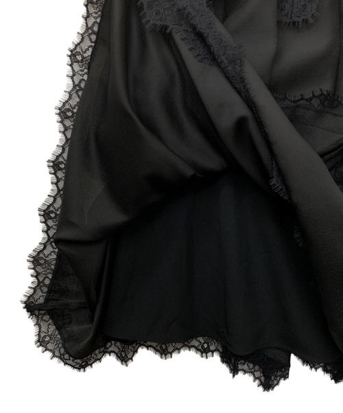 Snidel（スナイデル）Snidel (スナイデル) ティアードレースミニワンピース ブラック サイズ:1 未使用品の古着・服飾アイテム