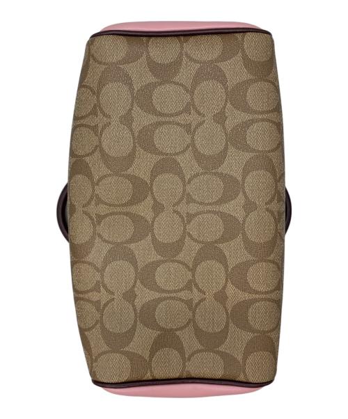 COACH（コーチ）COACH (コーチ) 2WAYミニボストンバッグ ブラウン×ピンクの古着・服飾アイテム