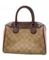COACH (コーチ) 2WAYミニボストンバッグ ブラウン×ピンク：7000円
