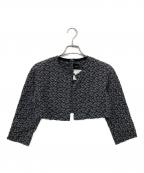COMME des GARCONSコムデギャルソン）の古着「90's リーフレースボレロカーディガン」｜グレー