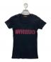 Hysteric Glamour（ヒステリックグラマー）の古着「ラメロゴTシャツ」｜ブラック