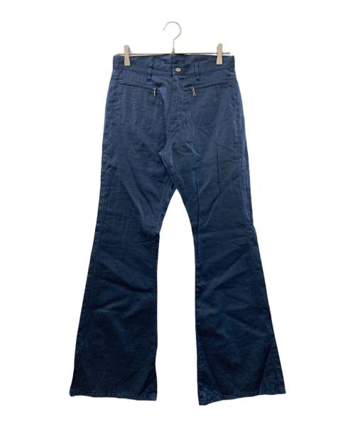 PPFM（ピーピーエフエム）PPFM (ピーピーエフエム) サテンパンツ ネイビー サイズ:Mの古着・服飾アイテム