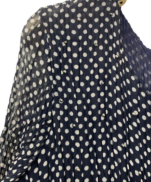 伊太利屋（イタリヤ）伊太利屋 (イタリヤ) ドットワンピース ネイビー サイズ:9の古着・服飾アイテム