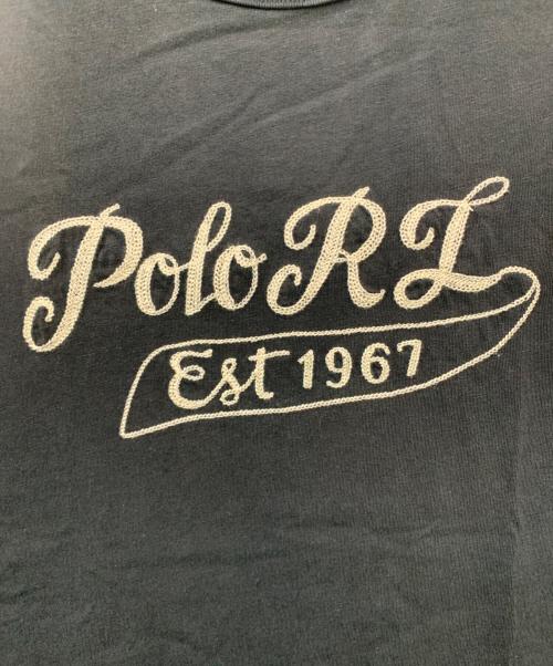 POLO RALPH LAUREN（ポロ・ラルフローレン）POLO RALPH LAUREN (ポロ・ラルフローレン) 刺繍半袖カットソー ブラック サイズ:XLの古着・服飾アイテム