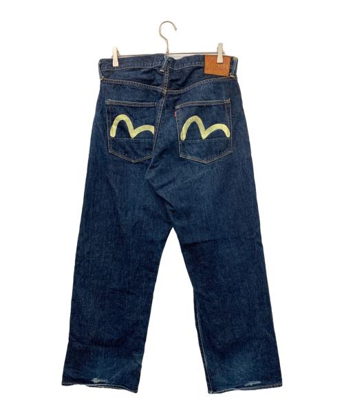 EVISU（エヴィス）EVISU (エヴィス) 2001 カモメペイントデニムパンツ インディゴ サイズ:W35×L35の古着・服飾アイテム