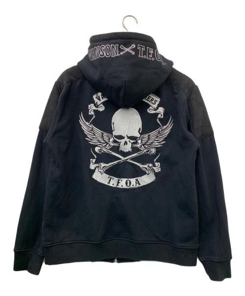 VANSON（バンソン）VANSON (バンソン) 武装戦線ジップパーカー ブラック サイズ:XLの古着・服飾アイテム
