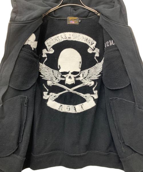 VANSON（バンソン）VANSON (バンソン) 武装戦線ジップパーカー ブラック サイズ:XLの古着・服飾アイテム