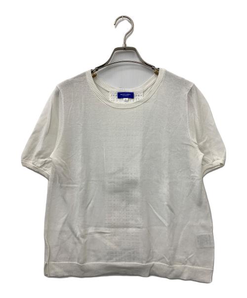 BLUE LABEL CRESTBRIDGE（ブルーレーベルクレストブリッジ）BLUE LABEL CRESTBRIDGE (ブルーレーベルクレストブリッジ) 半袖ブラウス ホワイト サイズ:38の古着・服飾アイテム