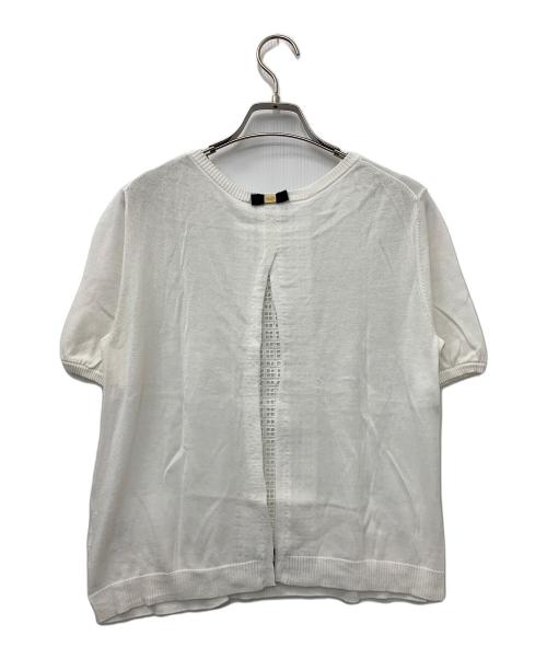 BLUE LABEL CRESTBRIDGE（ブルーレーベルクレストブリッジ）BLUE LABEL CRESTBRIDGE (ブルーレーベルクレストブリッジ) 半袖ブラウス ホワイト サイズ:38の古着・服飾アイテム
