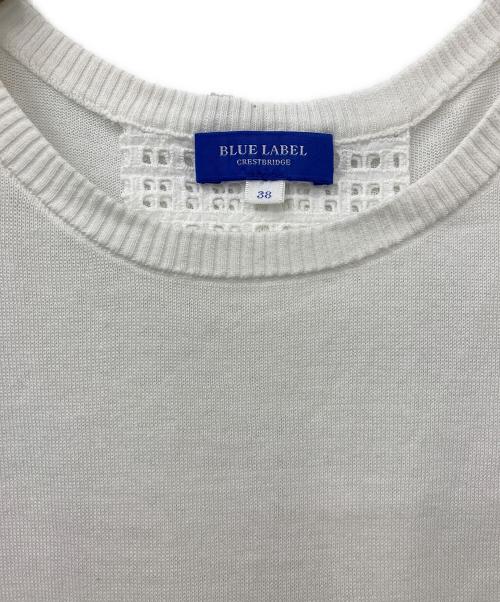 BLUE LABEL CRESTBRIDGE（ブルーレーベルクレストブリッジ）BLUE LABEL CRESTBRIDGE (ブルーレーベルクレストブリッジ) 半袖ブラウス ホワイト サイズ:38の古着・服飾アイテム