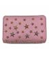 JIMMY CHOO (ジミーチュウ) スタースタッズ2つ折り財布 ピンク：18000円