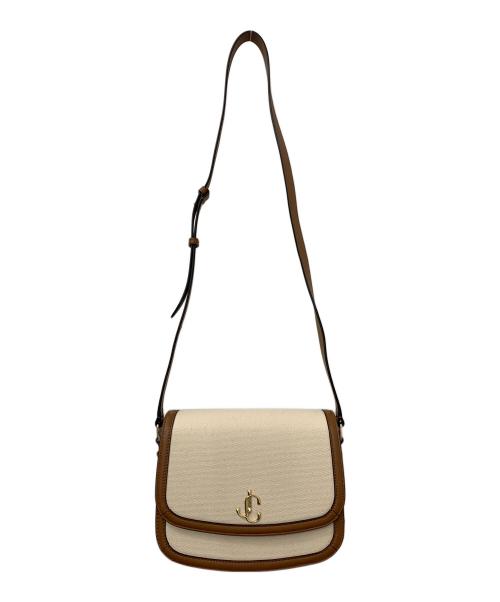 JIMMY CHOO（ジミーチュウ）JIMMY CHOO (ジミーチュウ) JC Satchel M アイボリー×ブラウンの古着・服飾アイテム