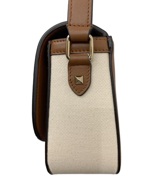 JIMMY CHOO（ジミーチュウ）JIMMY CHOO (ジミーチュウ) JC Satchel M アイボリー×ブラウンの古着・服飾アイテム