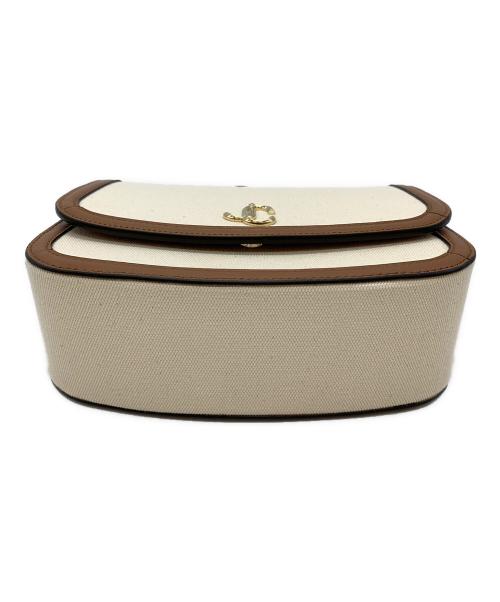 JIMMY CHOO（ジミーチュウ）JIMMY CHOO (ジミーチュウ) JC Satchel M アイボリー×ブラウンの古着・服飾アイテム