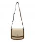 JIMMY CHOO (ジミーチュウ) JC Satchel M アイボリー×ブラウン：60000円