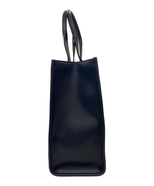 MICHAEL KORS（マイケルコース）MICHAEL KORS (マイケルコース) Cooper Logo Embossed Pebbled Leather Tote Bag ネイビーの古着・服飾アイテム