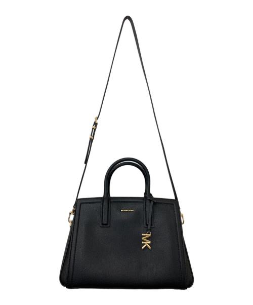 MICHAEL KORS（マイケルコース）MICHAEL KORS (マイケルコース) LAILA レザー サッチェル ミディアム ブラックの古着・服飾アイテム