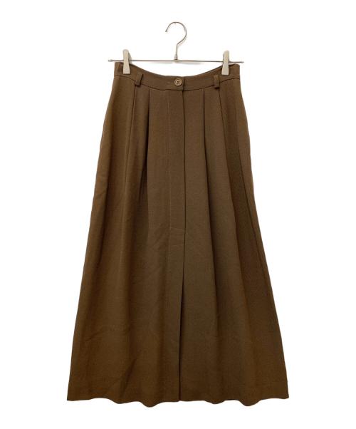 MaxMara（マックスマーラ）MaxMara (マックスマーラ) タックスカート ブラウン サイズ:40の古着・服飾アイテム