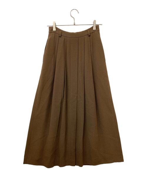 MaxMara（マックスマーラ）MaxMara (マックスマーラ) タックスカート ブラウン サイズ:40の古着・服飾アイテム