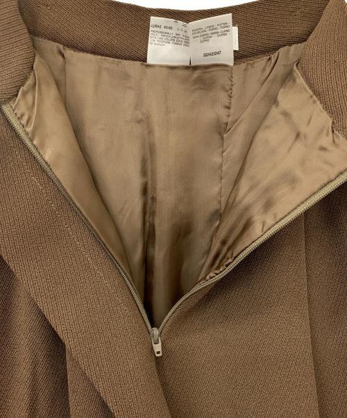 MaxMara（マックスマーラ）MaxMara (マックスマーラ) タックスカート ブラウン サイズ:40の古着・服飾アイテム