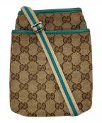 GUCCIグッチ）の古着「ショルダーポーチ」｜ブラウン×グリーン