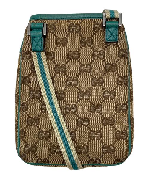 GUCCI（グッチ）GUCCI (グッチ) ショルダーポーチ ブラウン×グリーンの古着・服飾アイテム