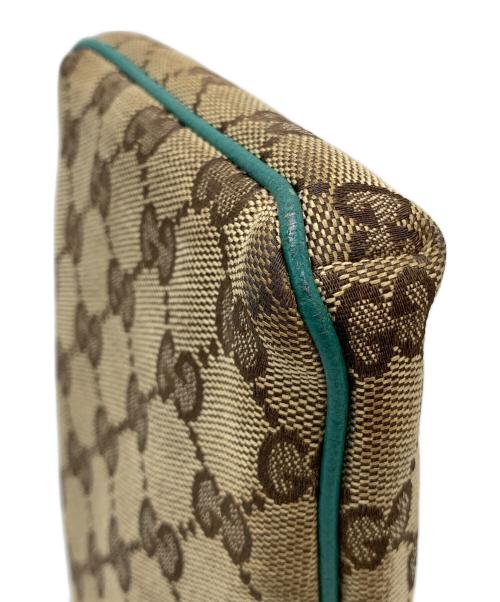 GUCCI（グッチ）GUCCI (グッチ) ショルダーポーチ ブラウン×グリーンの古着・服飾アイテム