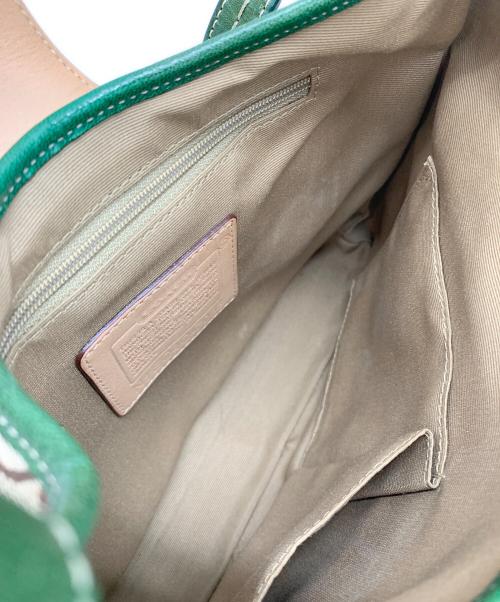 COACH（コーチ）COACH (コーチ) ワンショルダーバッグ ブラウン×グリーンの古着・服飾アイテム