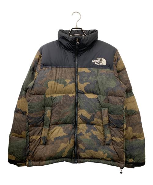 THE NORTH FACE（ザ ノース フェイス）THE NORTH FACE (ザ ノース フェイス) Novelty Nuptse Jacket グリーン×ブラック サイズ:Lの古着・服飾アイテム
