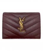 Saint Laurent Parisサンローランパリ）の古着「コンパクトウォレット」｜ボルドー