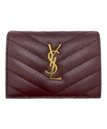 Saint Laurent Paris（サンローランパリ）の古着「コンパクトウォレット」｜ボルドー