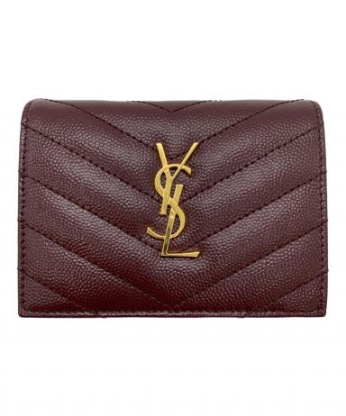 ハ*ン様 SAINT LAURENT 三つ折り財布 ボルドー 中古・古着通販】Saint Laurent Paris (サンローランパリ) コンパクト