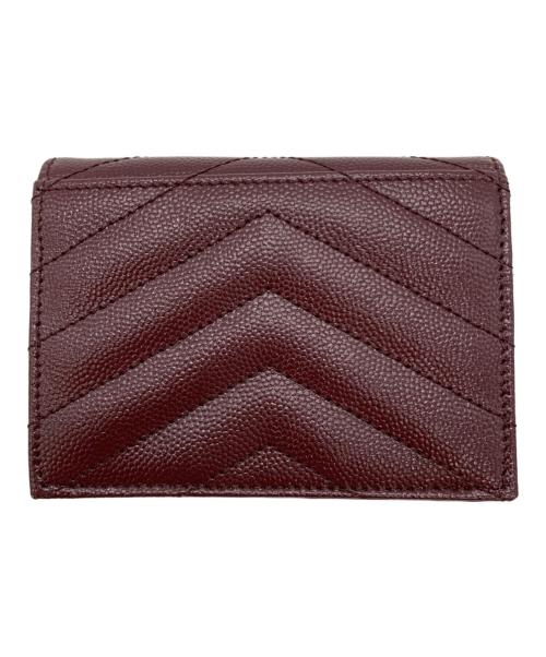Saint Laurent Paris（サンローランパリ）Saint Laurent Paris (サンローランパリ) コンパクトウォレット ボルドーの古着・服飾アイテム