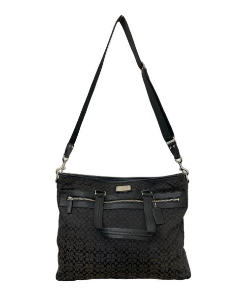 COACH（コーチ）COACH (コーチ) 2WAYバッグ シグネチャー ブラックの古着・服飾アイテム